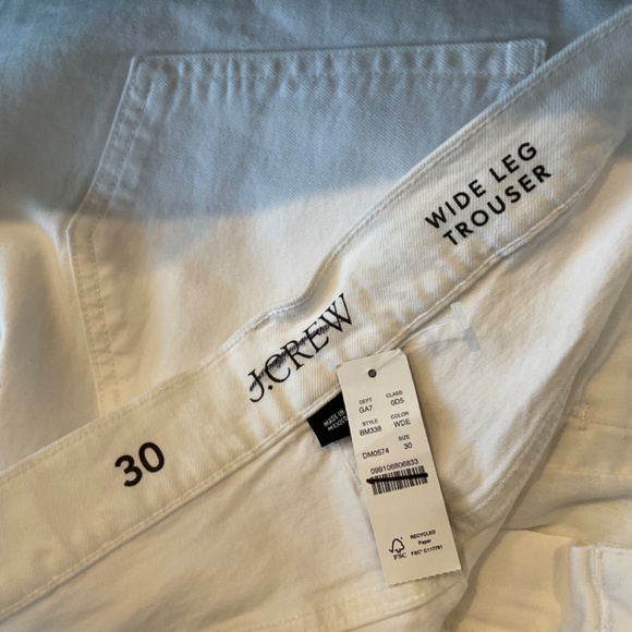 NWT J. Crew Women’s White Wide-leg denim trouser SZ Various - Picture 10 of 16